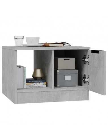 Tavolino da Salotto Grigio Cemento 50x50x36cm Legno Multistrato