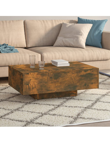 Tavolino da Salotto Rovere Fumo 85x55x31cm in Legno Multistrato