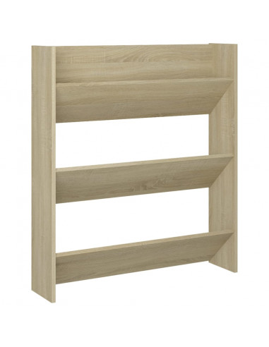 Scarpiera a Muro Rovere Sonoma 80x18x90 cm in Legno Multistrato