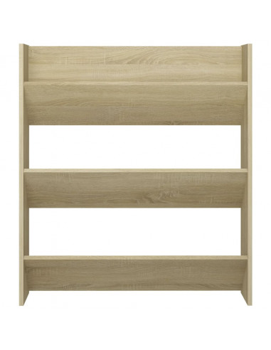 Scarpiera a Muro Rovere Sonoma 80x18x90 cm in Legno Multistrato
