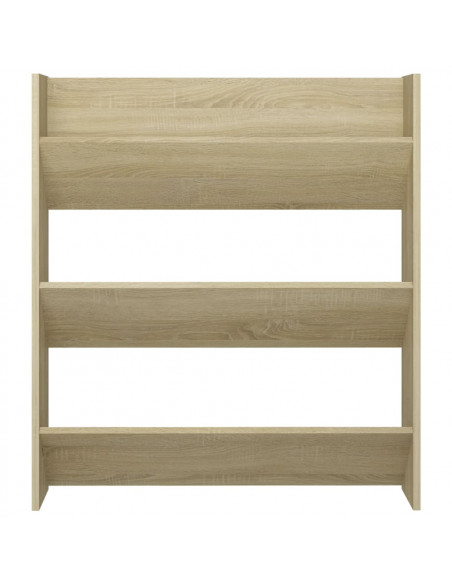 Scarpiera a Muro Rovere Sonoma 80x18x90 cm in Legno Multistrato