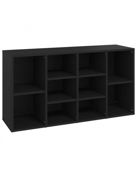 Scarpiera con Panchina Nera 103x30x54,5 cm Legno Multistrato