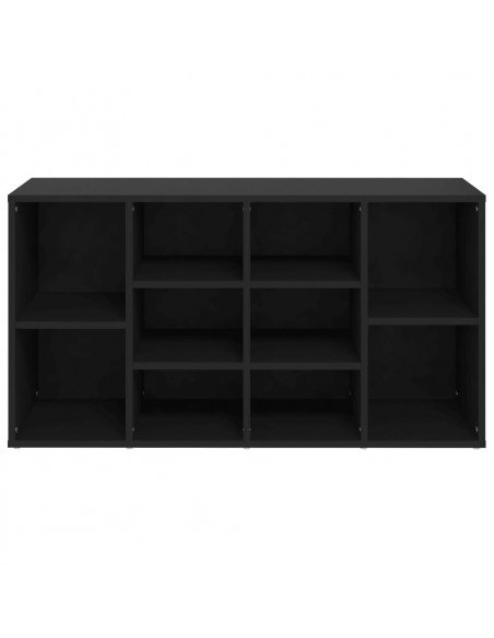 Scarpiera con Panchina Nera 103x30x54,5 cm Legno Multistrato