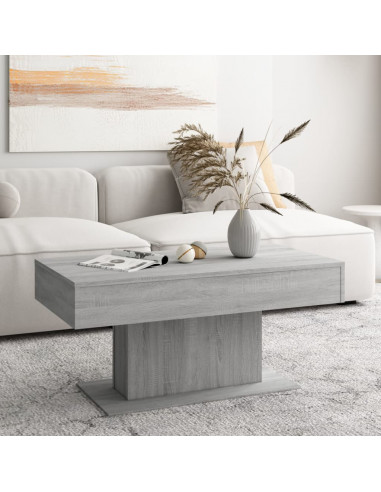 Tavolino da Salotto Grigio Sonoma 96x50x45 cm Legno Multistrato