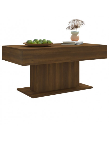 Tavolino da Salotto Rovere Marrone 96x50x45cm Legno Multistrato
