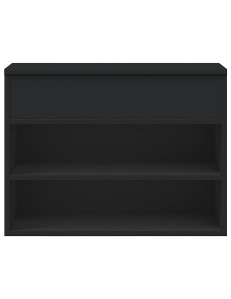 Panca Portascarpe Nera 60x30x45cm in Truciolato