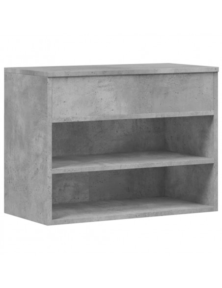 Panca Portascarpe Grigio Cemento 60x30x45 cm in Truciolato