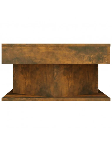 Tavolino da Salotto Rovere Fumo 57x57x30cm in Legno Multistrato