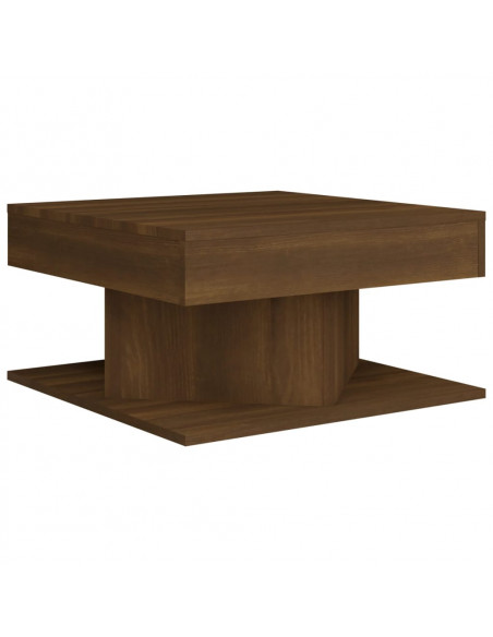 Tavolino da Salotto Rovere Marrone 57x57x30cm Legno Multistrato