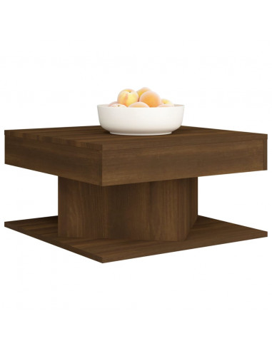 Tavolino da Salotto Rovere Marrone 57x57x30cm Legno Multistrato