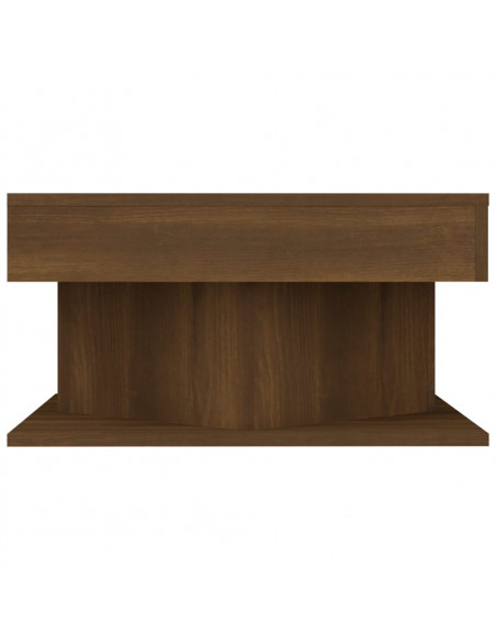 Tavolino da Salotto Rovere Marrone 57x57x30cm Legno Multistrato