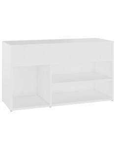 Panca Portascarpe Bianco 103x30x54,5 cm in Truciolato 2