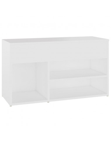 Panca Portascarpe Bianco 103x30x54,5 cm in Truciolato