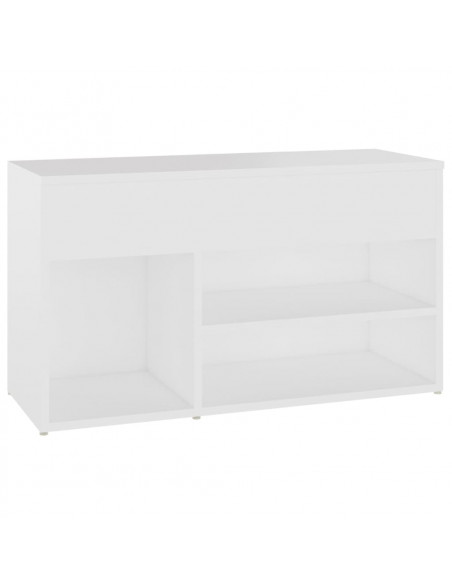 Panca Portascarpe Bianco 103x30x54,5 cm in Truciolato