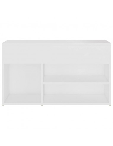 Panca Portascarpe Bianco 103x30x54,5 cm in Truciolato