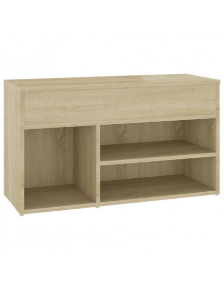 Panca Portascarpe Rovere Sonoma 103x30x54,5 cm in Truciolato