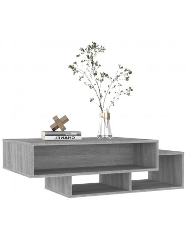 Tavolino da Salotto Grigio Sonoma 105x55x32cm Legno Multistrato