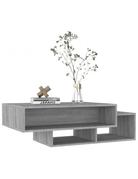 Tavolino da Salotto Grigio Sonoma 105x55x32cm Legno Multistrato