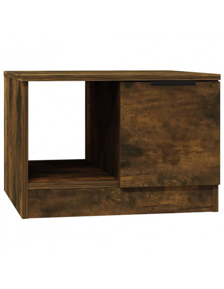 Tavolino da Salotto Rovere Fumo 50x50x36cm in Legno Multistrato