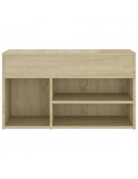 Panca Portascarpe Rovere Sonoma 103x30x54,5 cm in Truciolato