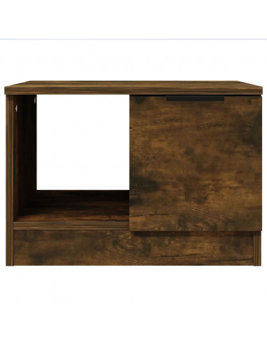 Tavolino da Salotto Rovere Fumo 50x50x36cm in Legno Multistrato