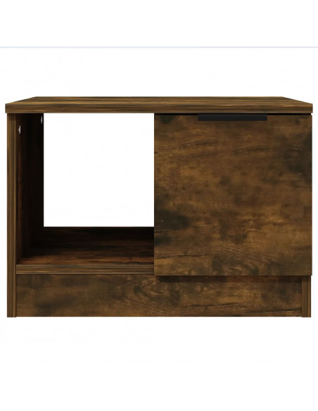 Tavolino da Salotto Rovere Fumo 50x50x36cm in Legno Multistrato