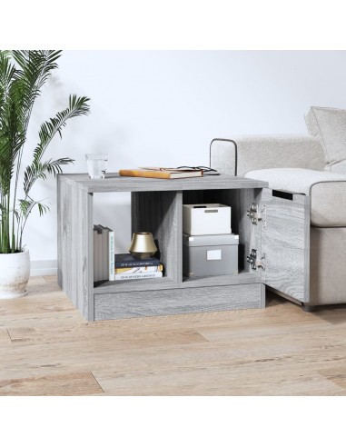 Tavolino da Salotto Grigio Sonoma 50x50x36 cm Legno Multistrato