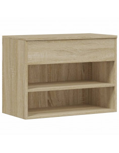 Panca Portascarpe Rovere Sonoma 60x30x45 cm in Truciolato 2