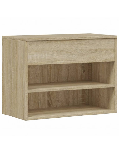 Panca Portascarpe Rovere Sonoma 60x30x45 cm in Truciolato
