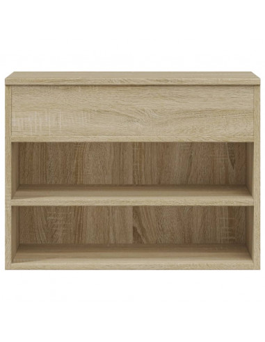 Panca Portascarpe Rovere Sonoma 60x30x45 cm in Truciolato