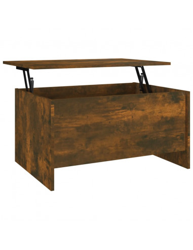Tavolino Salotto Rovere Fumo 80x55,5x41,5 cm Legno Multistrato