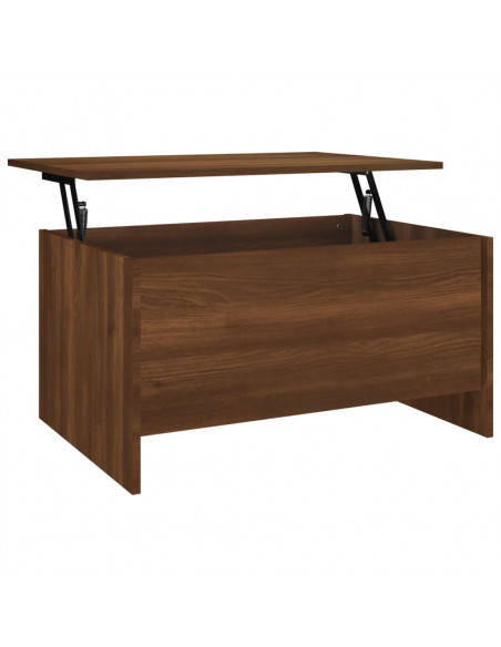 Tavolino Rovere Marrone 80x55,5x41,5 cm in Legno Multistrato