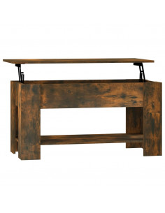 Tavolino da Salotto Rovere Fumo 101x49x52 cm Legno Multistrato 2