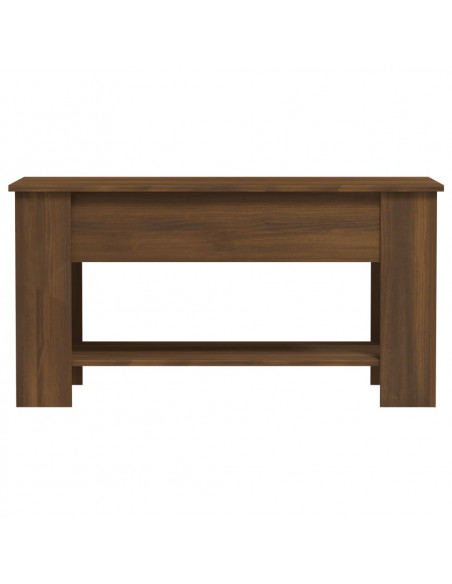 Tavolino Salotto Rovere Marrone 101x49x52 cm Legno Multistrato