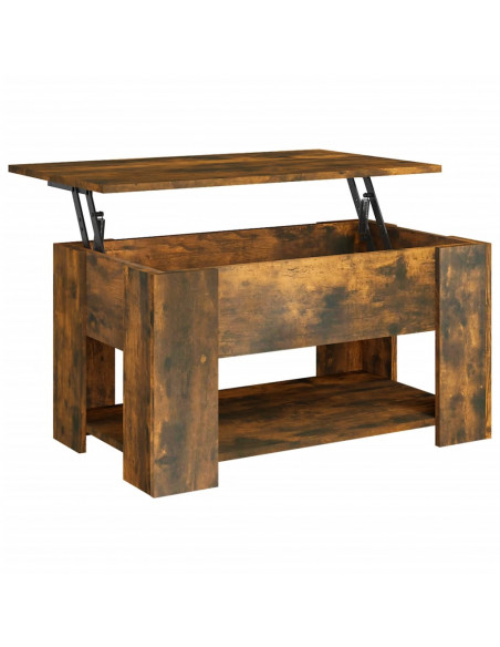 Tavolino da Salotto Rovere Fumo 79x49x41cm in Legno Multistrato