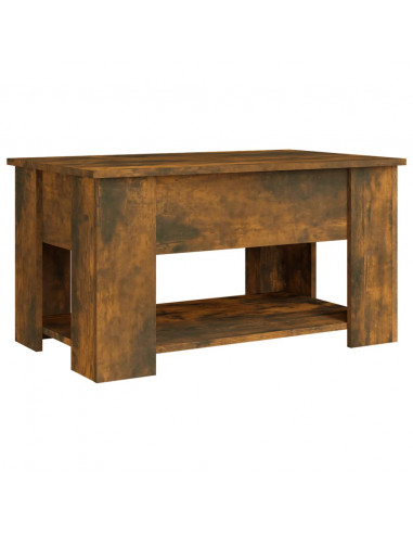 Tavolino da Salotto Rovere Fumo 79x49x41cm in Legno Multistrato