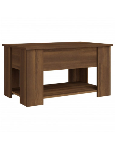 Tavolino da Salotto Rovere Marrone 79x49x41cm Legno Multistrato