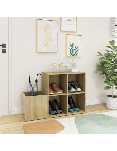 Scarpiera Ingresso Rovere Sonoma 105x35,5x70 Legno Multistrato