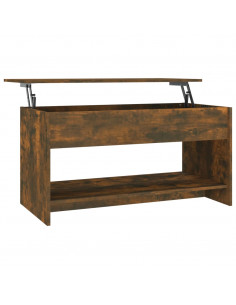 Tavolino da Salotto Rovere Fumo 102x50x52,5cm Legno Multistrato 2