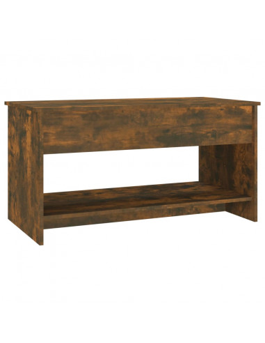 Tavolino da Salotto Rovere Fumo 102x50x52,5cm Legno Multistrato
