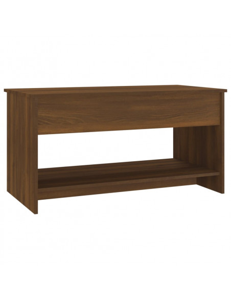 Tavolino Salotto Rovere Marrone 102x50x52,5cm Legno Multistrato