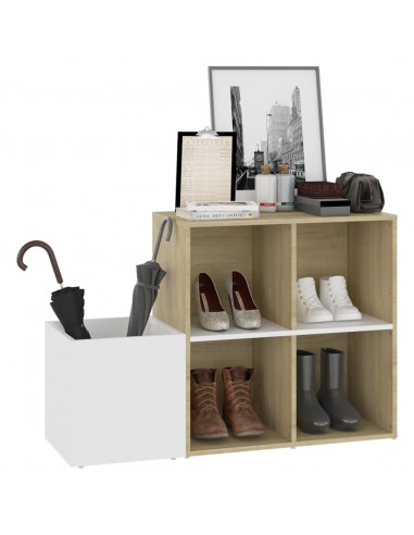 Scarpiera Ingresso Bianco Rovere Sonoma 105x35,5x70 Multistrato