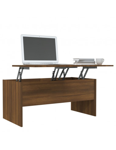 Tavolino Rovere Marrone 102x50,5x46,5 cm Legno Multistrato