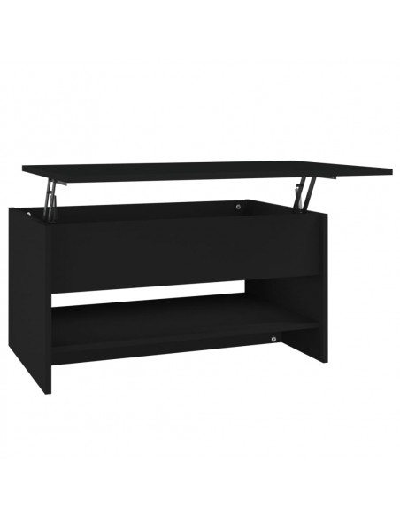 Tavolino da Salotto Nero 80x50x40 cm in Legno Multistrato