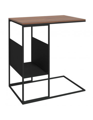 Tavolino Nero 55x36x59,5 cm Legno Multistrato