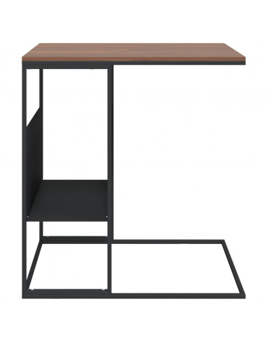 Tavolino Nero 55x36x59,5 cm Legno Multistrato