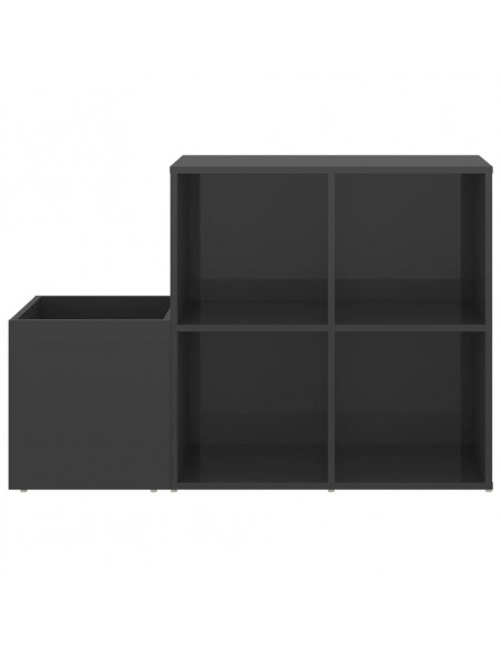 Scarpiera Ingresso Grigio Lucido 105x35,5x70 Legno Multistrato