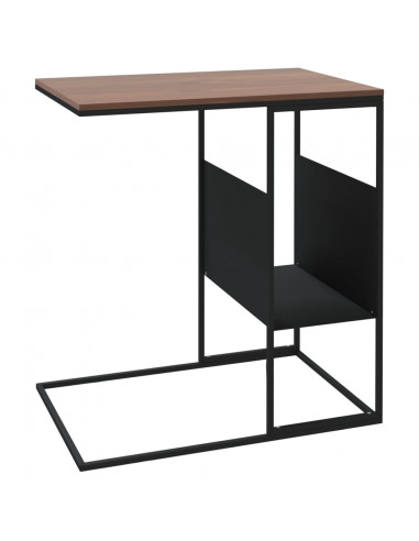 Tavolino Nero 55x36x59,5 cm Legno Multistrato