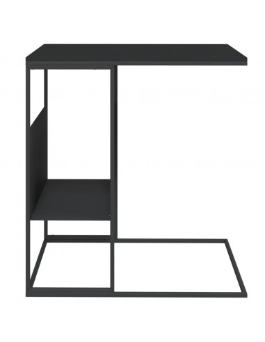 Tavolino Nero 55x36x59,5 cm Legno Multistrato