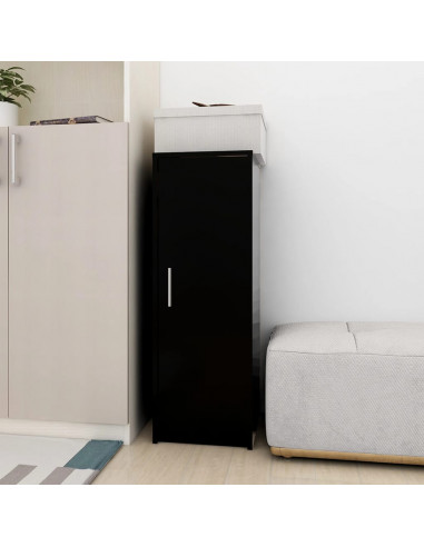 Scarpiera Nera 32x35x92 cm in Truciolato